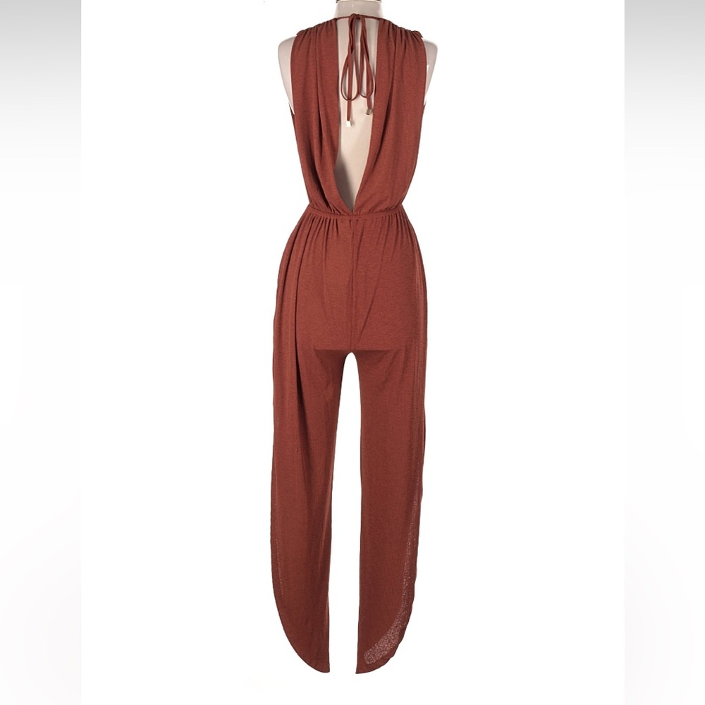 RUST SEXY JUMPSUIT - Picture 6 of 13